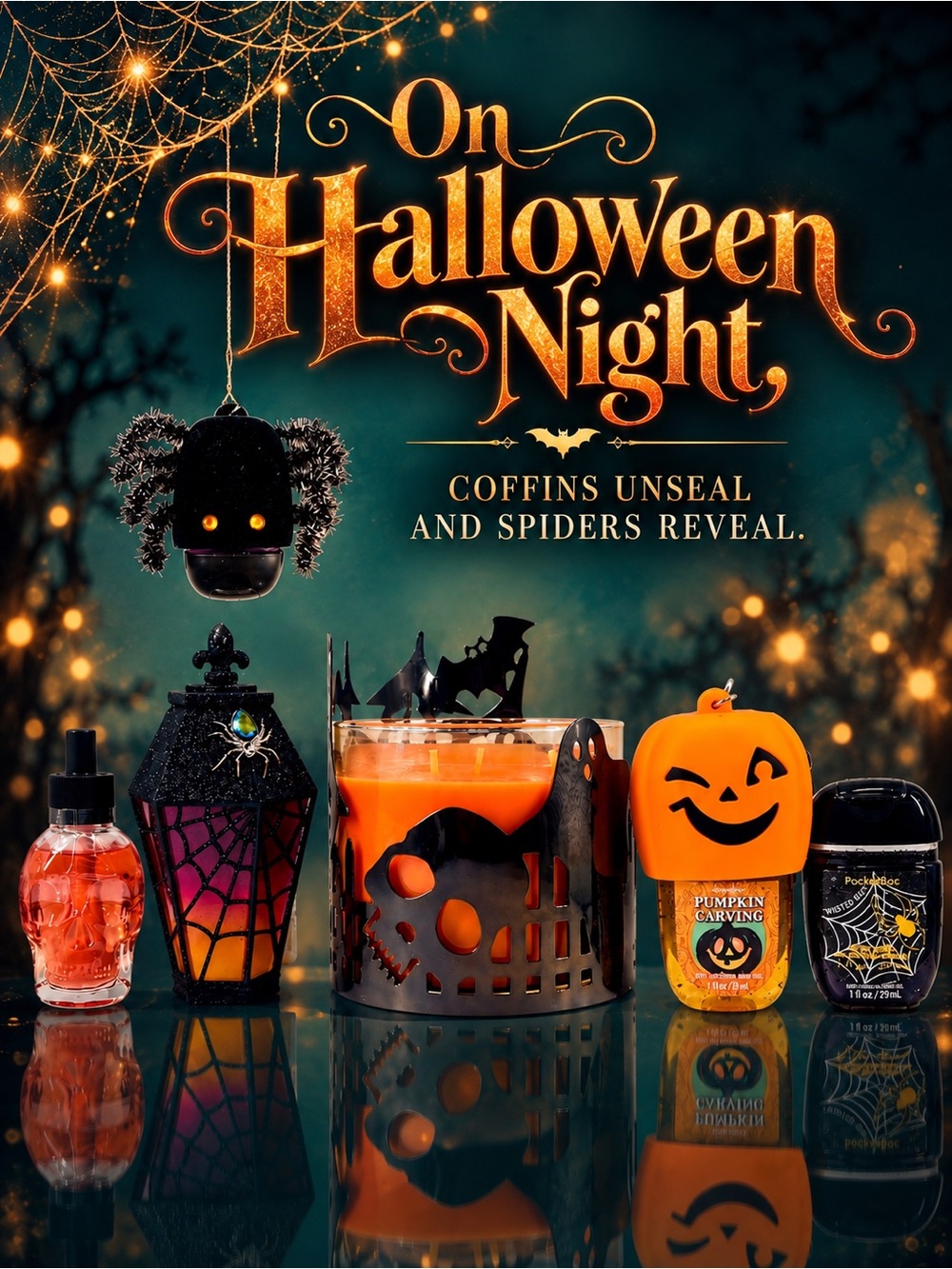 BBW Pumpkin Carving Halloween Collector Set Spider Haunted House